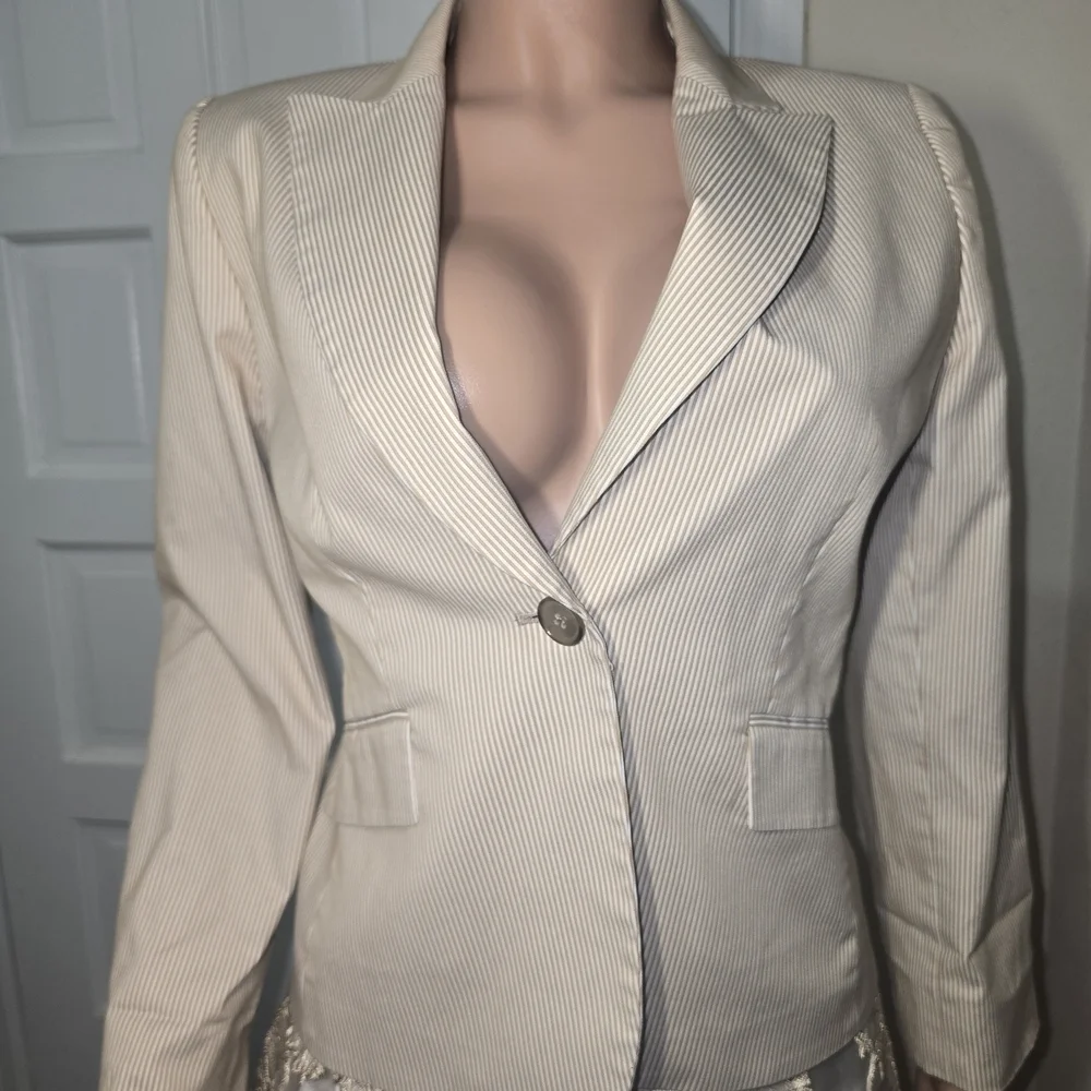 Stylish Cream Blazer for Women
